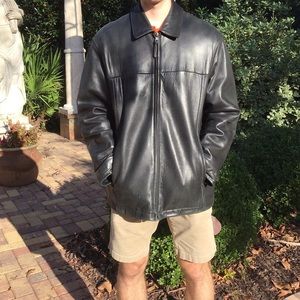 Marc New York Andrew Marc Black Mens leather jacket